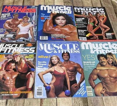 Vintage 1980's Joe Weider’s Muscle & Fitness Bodybuilding Magazine Lot 6 Issues - Image 1 of 4