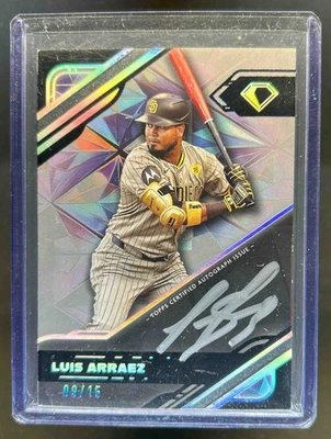 2025 Topps Diamond Icons Luis Arraez Black PolychromatINK Auto Silver Ink #9/15 - Image 1 of 2