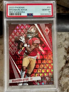 Panini Phoenix Brandon Aiyuk 2023 rojo Pandora 8/10 PSA 10 San Francisco 49ers - Imagen 1 de 2