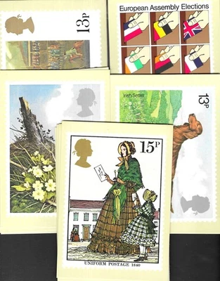 GB PHQ 1979 Perros, Flores, Euro Assembly, Carreras de Caballos, Rowland Hill 20 x Tarjetas Foto 1 de 4
