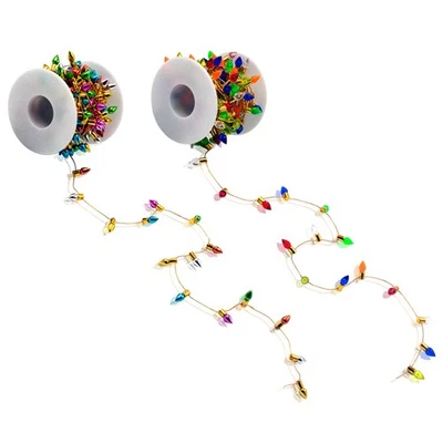 Decoração de Natal com cordas de luz falsa faça você mesmo decoração para casa de bonecas - Imagem 1 de 4