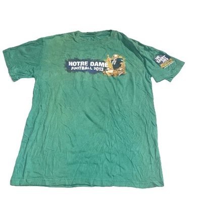 Camiseta de fútbol Notre Dame 2013 grande en los tacones de las leyendas verde Antigua Foto 1 de 4