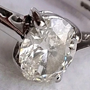 18Ct White Gold VS H Colour Diamond Ring Engagement 0.50Ct Solitaire £2350 Value - Picture 1 of 16