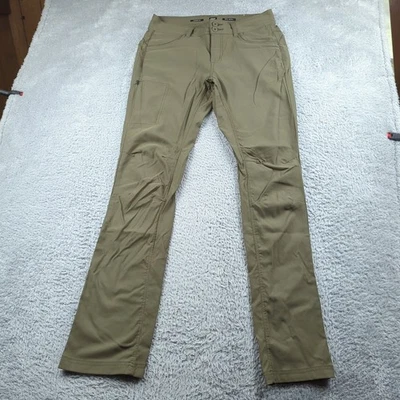 Prana Hikiing Pants Womens 8 Tall Green Stretch Nylon Halle Straight Fit Cargo - Image 1 of 4