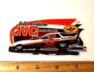 Calcomanía adhesiva divertida de carreras John Collins JVC Audio Express NHRA - Imagen 1 de 2