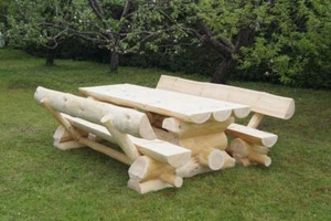Luxus Holzgarnitur Schweden (Gartenmöbel, Rattangarnitur, Holzgarnituren) - Bild 1 von 7