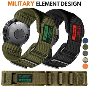 Nylon Watch Band Strap For Garmin Fenix E 8 7 7X 6 6X 5 5X Tactix Epix Enduro 3 - Picture 1 of 25