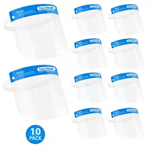 10er Pack Wiederverwendbare Schutz Isolation Sicherheit Gesichtsmaske Schild für Männer und Frauen - Bild 1 von 5