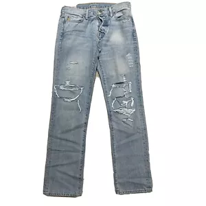 Abercrombie & Fitch Jeans - Distressed Light Wash Sweatpant Style Size 30x32 - Picture 1 of 10