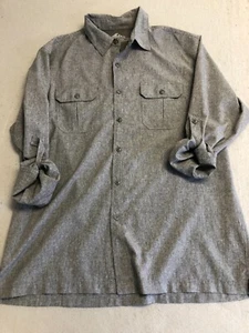 Croft & Barrow Button Down Shirt Mens Large Gray Quick Dry Outdoor Hiking Collar - Picture 1 of 5