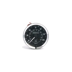 SMITHS CLASSIC 100MM SPEEDOMETER 0-140MPH MECHANICAL BLACK FAST POSTAGE - Picture 1 of 2