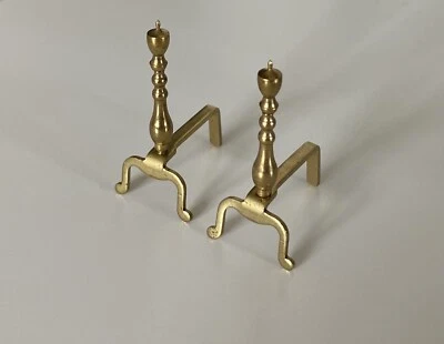 Casa de Muñecas Miniatura 1:12 Vintage ClareBell Chimenea Latón Andirons Par Foto 1 de 4