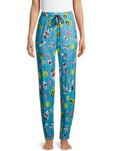NWT Looney Tunes Squad Womens Pajamas Pants Size XS S M Joggers Bugs Bunny Taz + - Picture 1 of 3