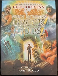 Rick Riordan Percy Jackson's Greek Gods John Rocco 1st Ed Hardcover HCDJ - Picture 1 of 10