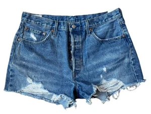 Levi's Women's 501 Original Premium High-Rise Jean Short Shorts Sz 33 Festival - Picture 1 of 9