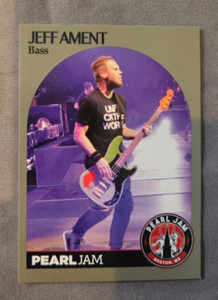 2018 Jeff Ament Pearl Jam Boston Fenway Park Trading Baseball Card Hoops D