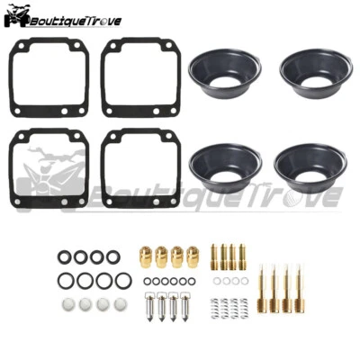 4×Carburetor Rebuild Kit Diaphragm Vacuum For Yamaha XJ550 MAXIM 1981 1982 1983 - Image 1 of 4