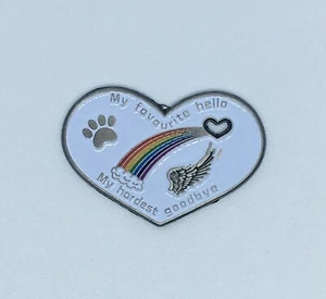 JOB LOT (50) Rainbow Bridge Memory Pet Dog Cat Enamel Lapel Pin Badges - Picture 1 of 2