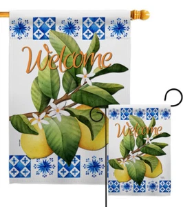 Lemons Garden Flag Food Fruit Decorative Small Gift Yard House Banner - Picture 1 of 19
