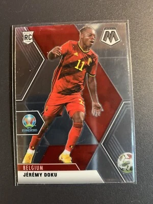 2021 Panini Mosaic UEFA Euro Soccer Jeremy Doku RC Belgium #11 - Image 1 of 2