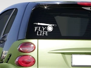 Fly Life Fishing 6" Aufkleber *E860* Aufkleber Fliegenrute Rolle Angelschnur Forelle - Bild 1 von 1