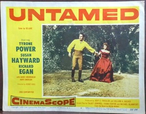Tyrone Power Susan Hayward Untamed Original 1950s Lobby Card 