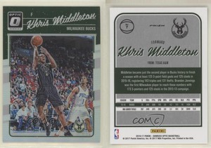 2016-17 Panini Donruss Optic Holo Silver Prizm Khris Middleton #7