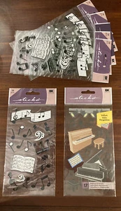 EK Success Sticko Music Theme Stickers Variety Pack - 7 Unopened Packs - Picture 1 of 8