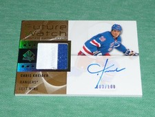 2012-13 SP Authentic CHRIS KREIDER 3/100 RC Future Watch FW Rookie L@@K 