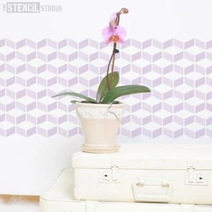 Diamond Chevron Stencil - Wall Stencil - Home Decor - Painting -Wallpaper Effect - Picture 1 of 6