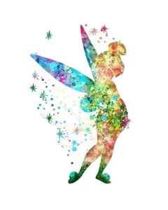 Tinker Bell Watercolor Print 3 Options 1 Print About 8”x10” - Picture 1 of 4