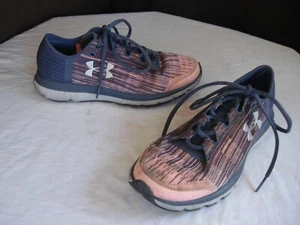 Womens UNDER ARMOUR SPEEDFORM CHARGED LIght Gray/Peach Running Shoes 6.5 M - Picture 1 of 7