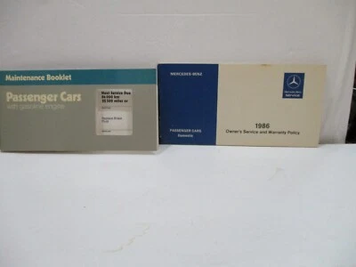 1986 Mercedes-Benz Maintenance and Warranty Booklets Passenger Cars w/Gas Engine - Image 1 of 4