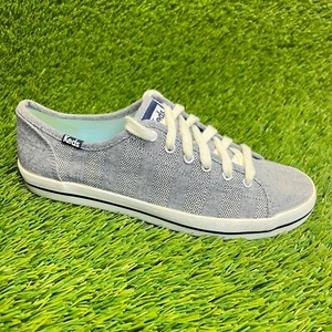 Keds Kickstart Chambray Womens Size 6 Gray White Athletic Running Shoes Sneakers - Picture 1 of 10