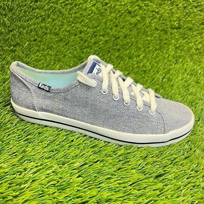 Keds Kickstart Chambray Womens Size 6 Gray White Athletic Running Shoes Sneakers - Image 1 of 4