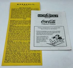 Instrucciones - PIEZAS DE REPUESTO Monopoly Edición Coca-Cola - Hasbro, 1999 - Imagen 1 de 1