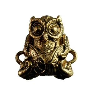 Amulette Figurine Chouette dorée de Thaïlande - Talisman Unique  # 2945 - Foto 1 di 4