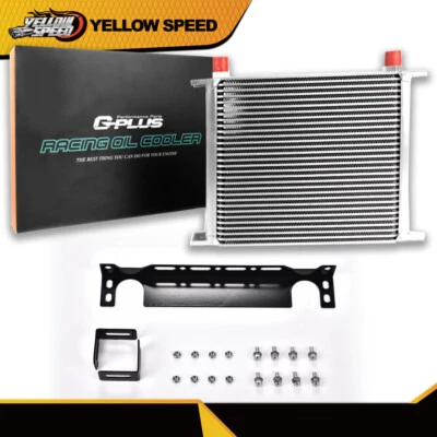 Enfriador de aceite universal de transmisión de motor de carreras de aluminio de 30 filas con kit de soporte Foto 1 de 4