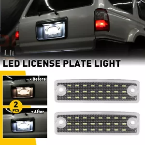 For 1996-2022 Toyota 4Runner Sequoia LED 6000K License Plate Lights Lamps Pair - Picture 1 of 12
