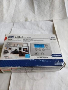 WHITE-RODGERS / EMERSON # 1F80-0261 BLUE SINGLE PROGRAMMABLE THERMOSTAT - Picture 1 of 5