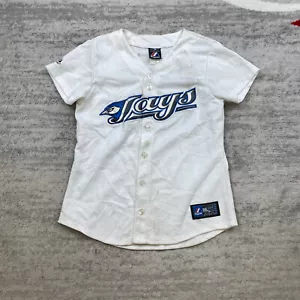 Vintage Majestic Toronto Blue Jays Trikot Jungen klein weiß blau USA MLB Damen 90er - Bild 1 von 14
