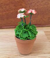 Details about   1:12 Miniature Pink Geranium in Pipe Vase BD R531