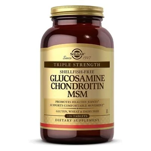 Solgar Triple Strength Glucosamine Chondroitin MSM Shellfish-Free 120 Tablets - Picture 1 of 9