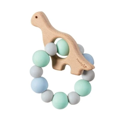 Mud Pie E9 Baby Natural Wood & Silicone Teether BPA Free 12600037 Choose - Image 1 of 2