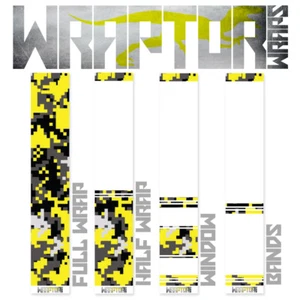 Envolturas de flecha de tiro con arco - envolturas de envoltura estampado digital camuflado amarillo - 13 un. - Imagen 1 de 1