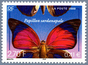 Timbre de 2000 - Série Nature France n° 15 - Papillon sardanapale - N° 3332