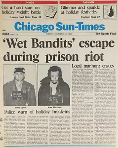 1990 Home Alone Chicago Sun Times Wet Bandits entkommen Harry & Marvin - Bild 1 von 3