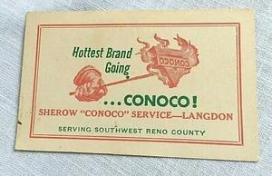 1971 Conoco Advertising Card Langdon KS Fairfield High School Basketbal Schedule - Picture 1 of 2