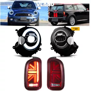 VLAND LED Headlights +Red Tail Lights Set For 2007-2013 Mini Cooper Clubman R55 - Picture 1 of 24
