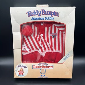 Worlds of  Wonder Teddy Ruxpin Adventure Outfits: Red White Striped Night Shirt - Picture 1 of 7